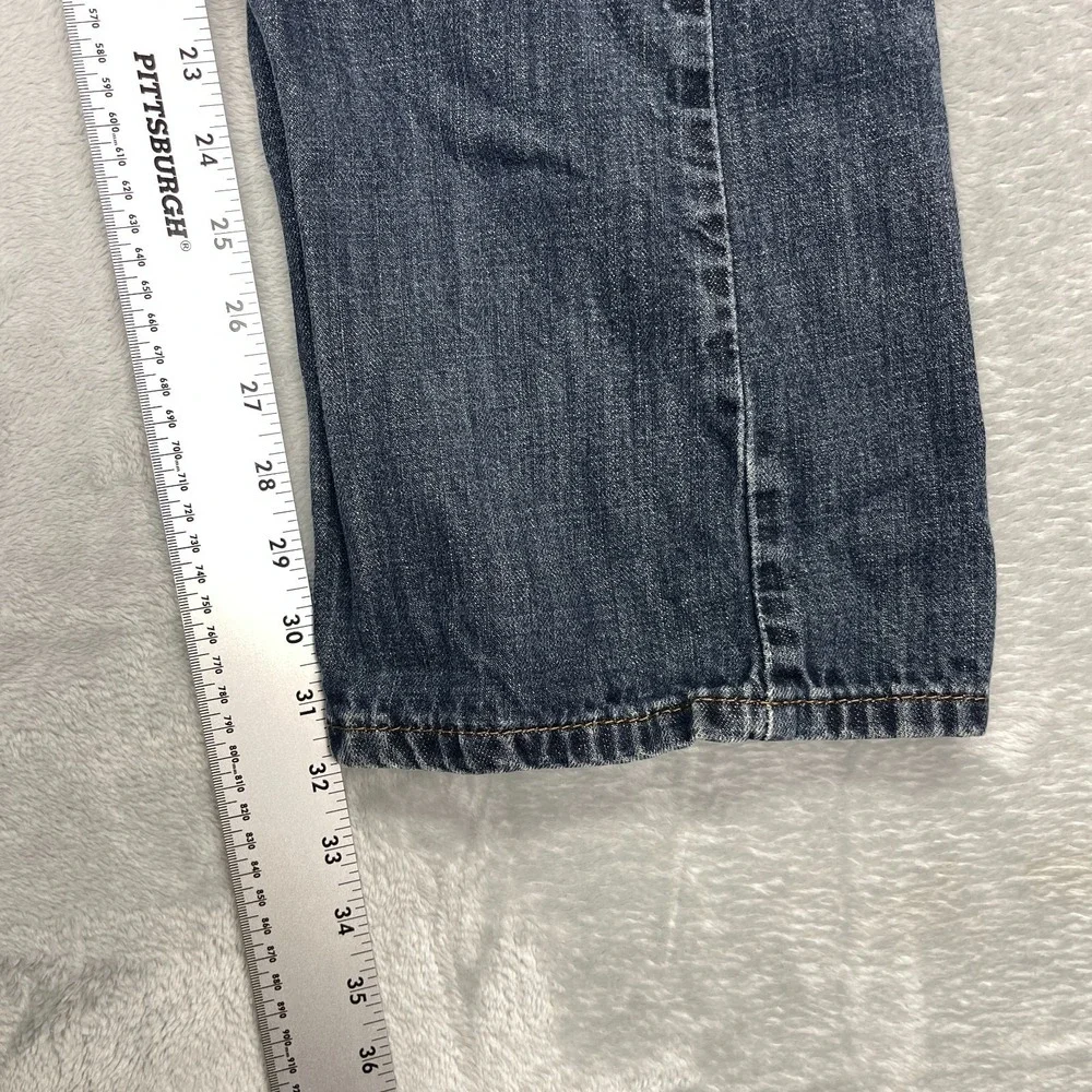 Levi's Jeans Mens 33x32 Blue Denim 527 Whiskered Americana Slim Bootcut Grunge